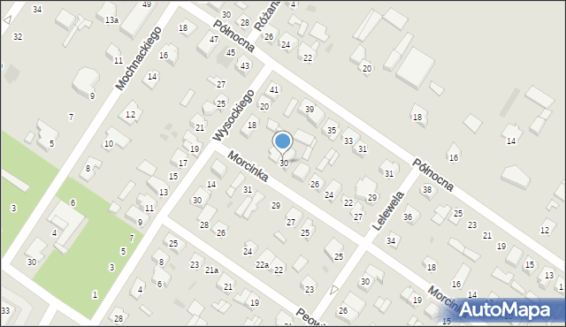 Kutno, Morcinka Gustawa, 30, mapa Kutno