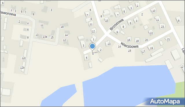 Kwilcz, Modrzewiowa, 4, mapa Kwilcz