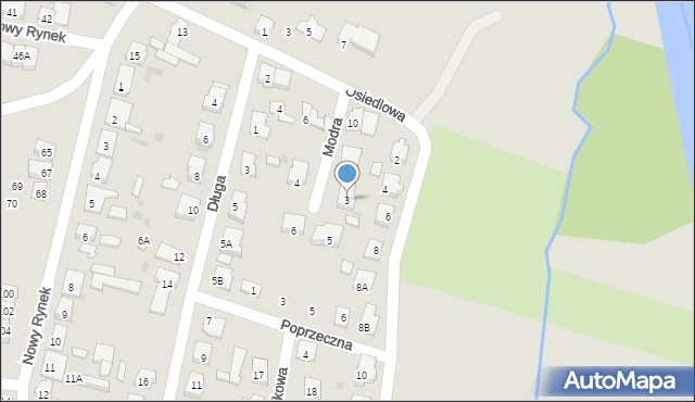 Łabiszyn, Modra, 3, mapa Łabiszyn