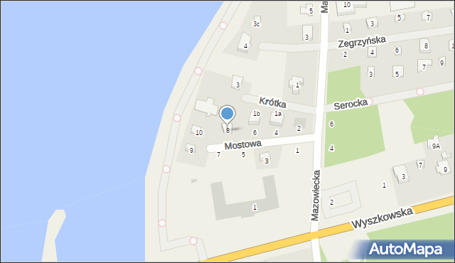 Łacha, Mostowa, 8, mapa Łacha