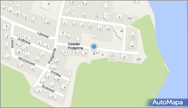 Łagów, Modrzewiowa, 6, mapa Łagów