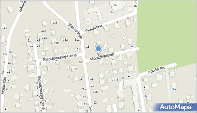 Łańcut, Modrzewiowa, 1, mapa Łańcut