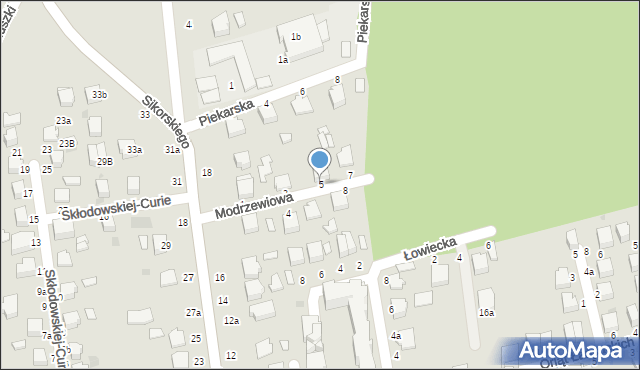 Łańcut, Modrzewiowa, 5, mapa Łańcut