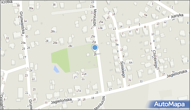 Łańcut, Moniuszki Stanisława, 15, mapa Łańcut