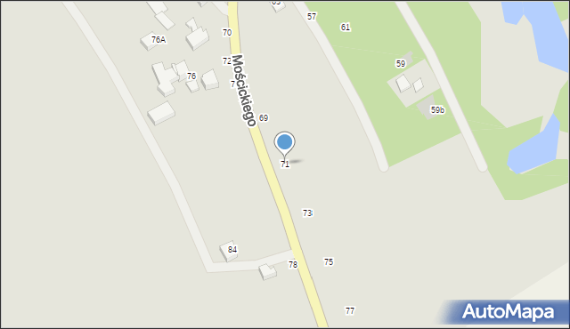 Łańcut, Mościckiego Ignacego, 71, mapa Łańcut