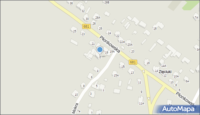 Łapy, Mokra, 2, mapa Łapy