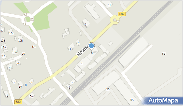 Łapy, Mostowa, 6, mapa Łapy