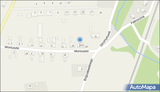 Lasów, Moniuszki Stanisława, 27, mapa Lasów
