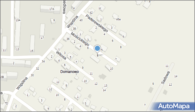 Łazieniec, Mościckiego Ignacego, 8, mapa Łazieniec