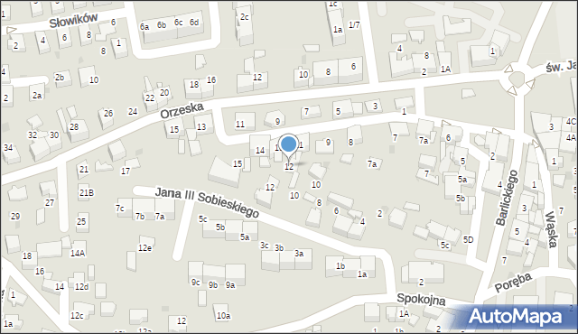 Łaziska Górne, Moniuszki Stanisława, 12, mapa Łaziska Górne