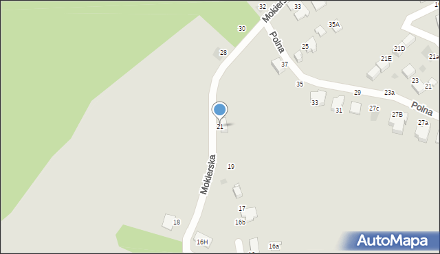 Łaziska Górne, Mokierska, 21, mapa Łaziska Górne