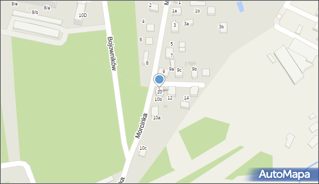 Łaziska Górne, Morcinka Gustawa, 10, mapa Łaziska Górne