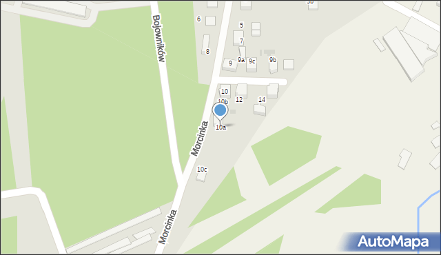 Łaziska Górne, Morcinka Gustawa, 10a, mapa Łaziska Górne