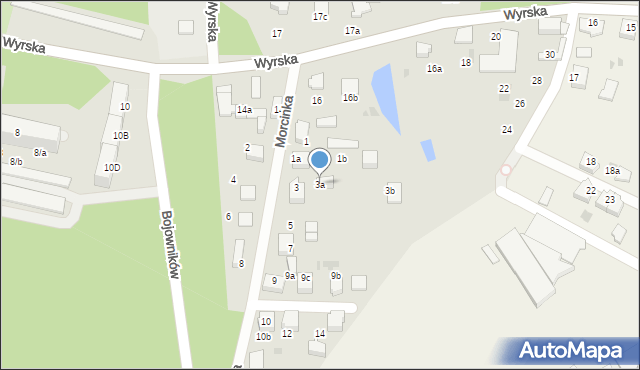 Łaziska Górne, Morcinka Gustawa, 3a, mapa Łaziska Górne