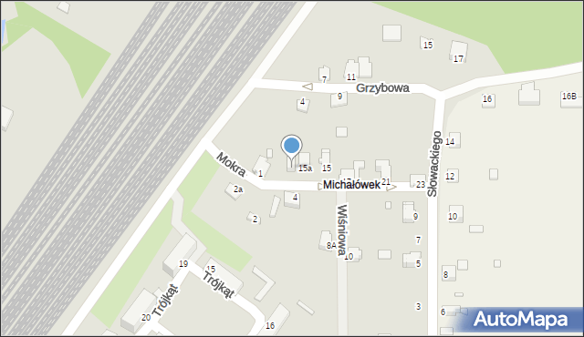 Łazy, Mokra, 5, mapa Łazy