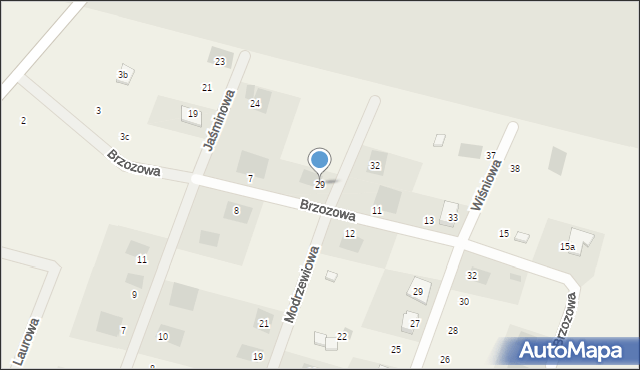 Łebcz, Modrzewiowa, 29, mapa Łebcz