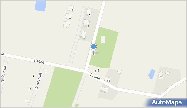 Łęgajny, Modrzewiowa, 2, mapa Łęgajny