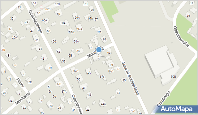 Legionowo, Moniuszki Stanisława, 1, mapa Legionowo