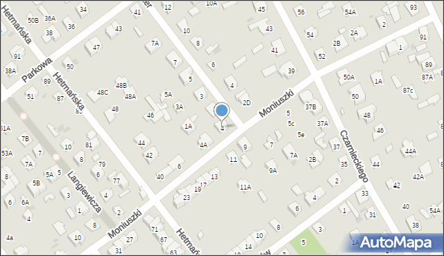 Legionowo, Moniuszki Stanisława, 4, mapa Legionowo