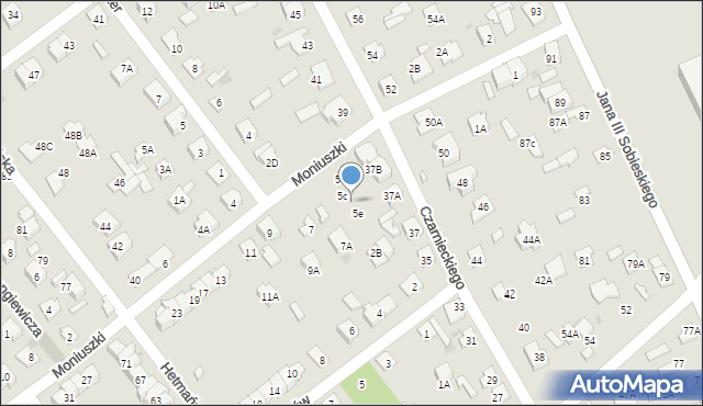 Legionowo, Moniuszki Stanisława, 5d, mapa Legionowo