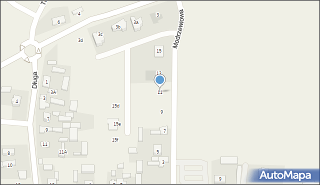 Łękińsko, Modrzewiowa, 11, mapa Łękińsko
