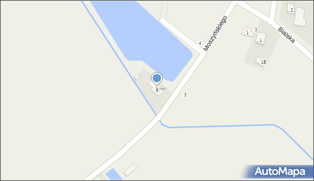 Leśna Podlaska, Moszyńskiego K., bp., 6, mapa Leśna Podlaska