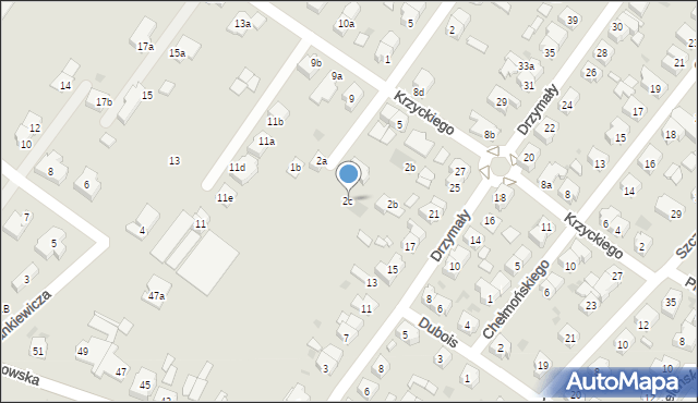 Leszno, Moniuszki Stanisława, 2c, mapa Leszno
