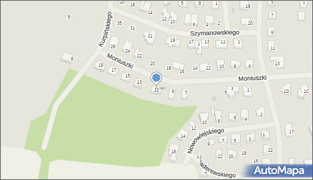 Lidzbark Warmiński, Moniuszki Stanisława, 11, mapa Lidzbark Warmiński