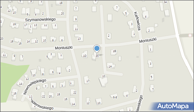 Lidzbark Warmiński, Moniuszki Stanisława, 1C, mapa Lidzbark Warmiński