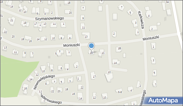 Lidzbark Warmiński, Moniuszki Stanisława, 1D, mapa Lidzbark Warmiński