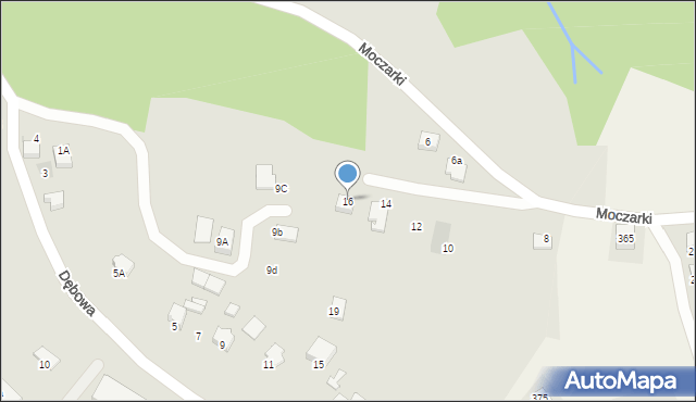 Limanowa, Moczarki, 16, mapa Limanowa