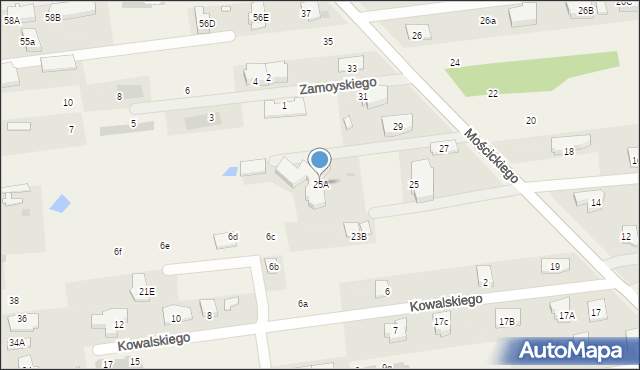 Lipków, Mościckiego Ignacego, 25A, mapa Lipków