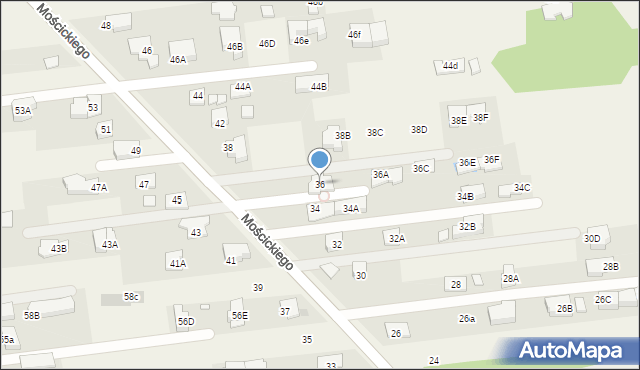 Lipków, Mościckiego Ignacego, 36, mapa Lipków