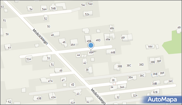 Lipków, Mościckiego Ignacego, 44A, mapa Lipków