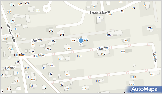 Lipków, Mościckiego Ignacego, 68c, mapa Lipków