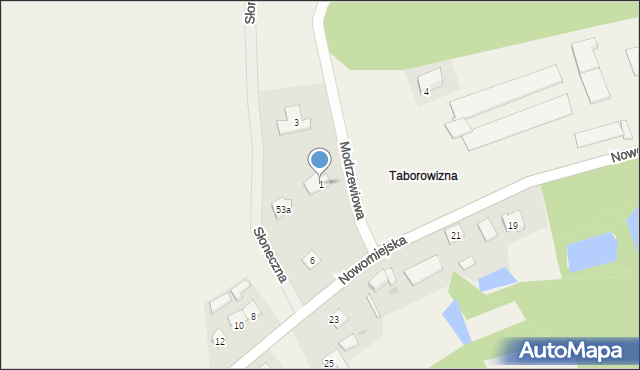 Lipowiec, Modrzewiowa, 1, mapa Lipowiec