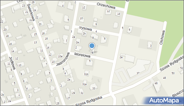 Łochowo, Morelowa, 6, mapa Łochowo