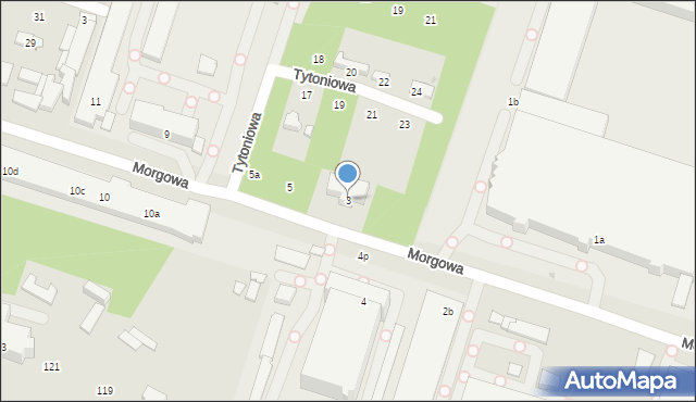 Łódź, Morgowa, 3, mapa Łodzi