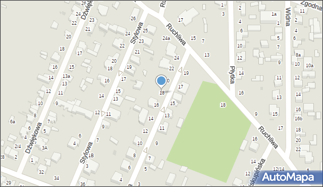 Łódź, Morska, 18, mapa Łodzi