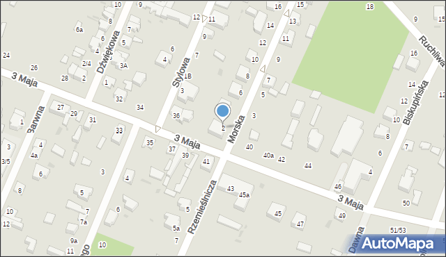 Łódź, Morska, 2, mapa Łodzi