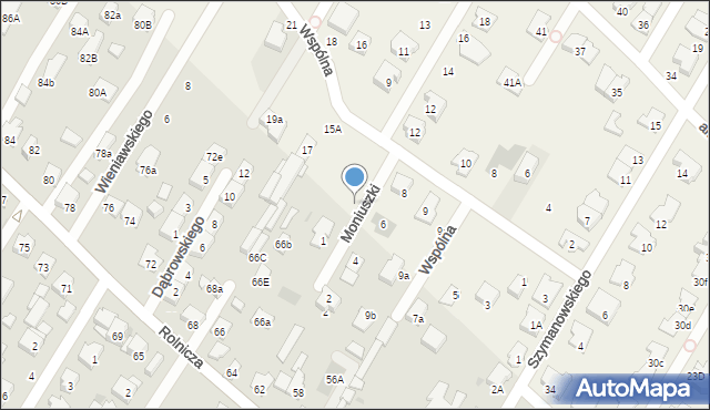 Łomianki Dolne, Moniuszki Stanisława, 3, mapa Łomianki Dolne