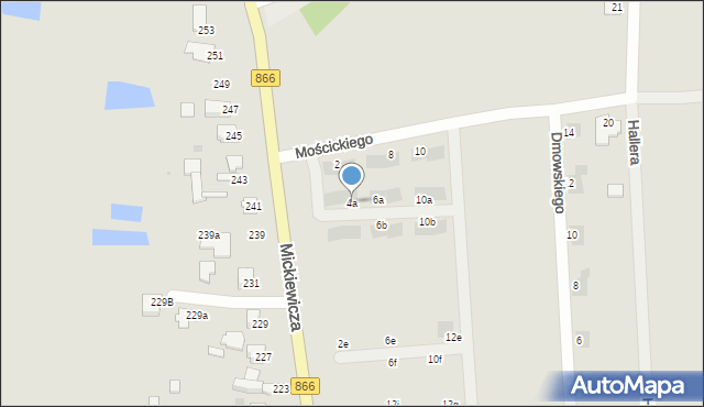 Lubaczów, Mościckiego Ignacego, 4a, mapa Lubaczów