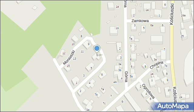 Lubań, Moniuszki Stanisława, 7, mapa Lubań