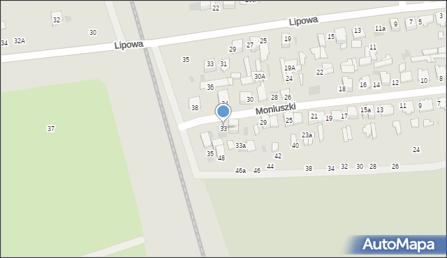 Lubartów, Moniuszki Stanisława, 33, mapa Lubartów