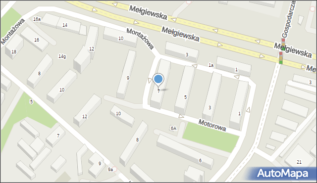 Lublin, Motorowa, 7, mapa Lublina