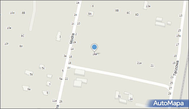 Lublin, Modra, 14a, mapa Lublina