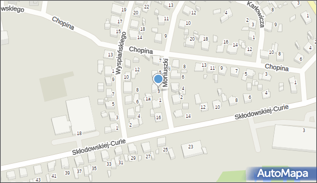 Lubliniec, Moniuszki Stanisława, 3, mapa Lubliniec