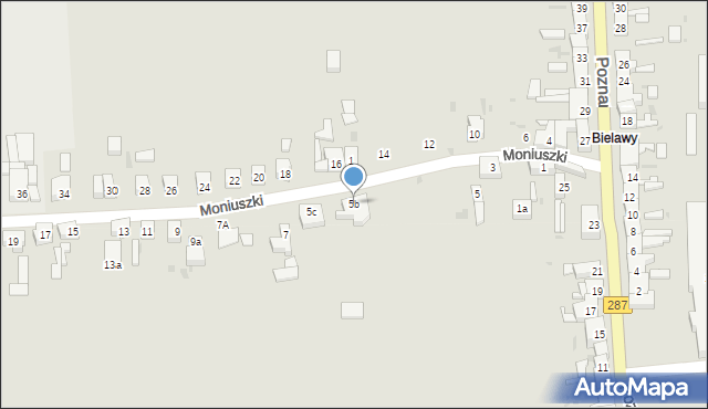 Lubsko, Moniuszki Stanisława, 5b, mapa Lubsko