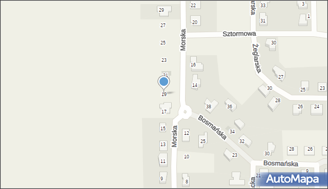 Lusówko, Morska, 19, mapa Lusówko