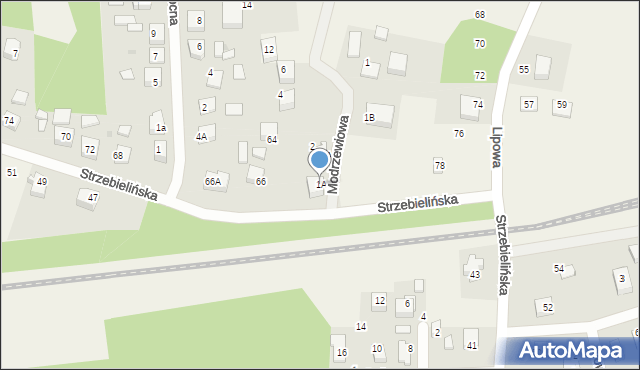 Luzino, Modrzewiowa, 1A, mapa Luzino